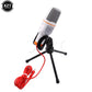 3.5mm Condenser Microphone with Tripod Stand | HiFi Studio Mic for PC, Laptop, and Recording