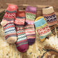 5 Pairs Women's Winter Socks | Retro Japanese Ethnic Knit Wool Blend