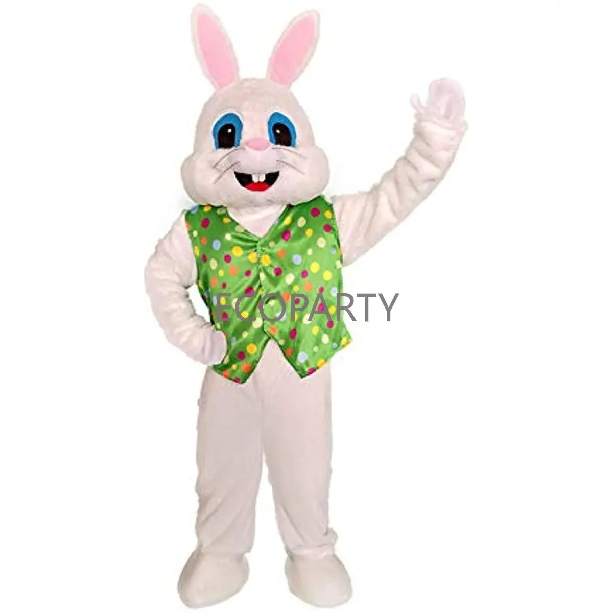 Plush Easter Bunny Costume | Adult Rabbit Mascot Party Outfit & Head