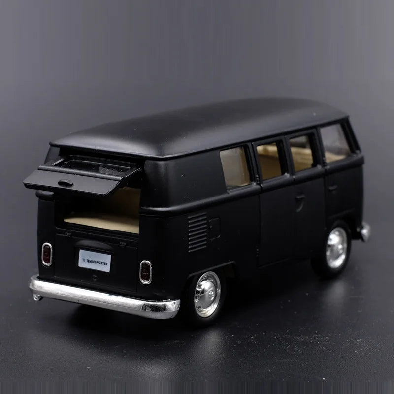 VW T1 Transporter Bus 1:36 Alloy Model | Retro Pull Back Toy Car