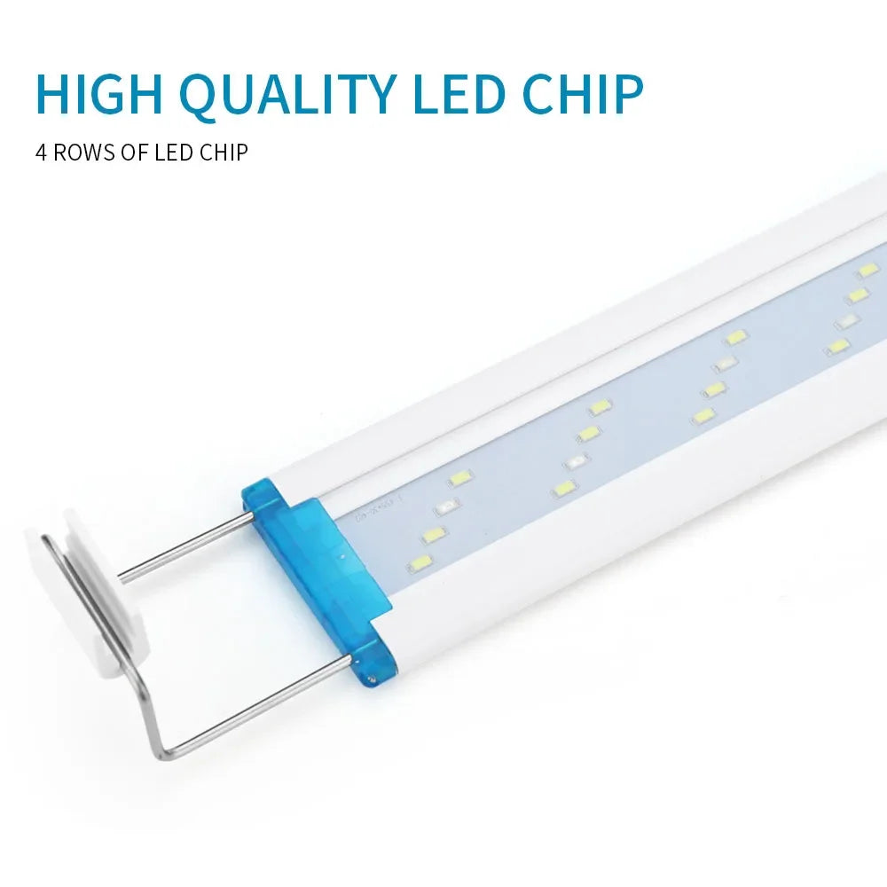 Super Slim LED Aquarium Light | Extensible Waterproof Plant Tank Lamp