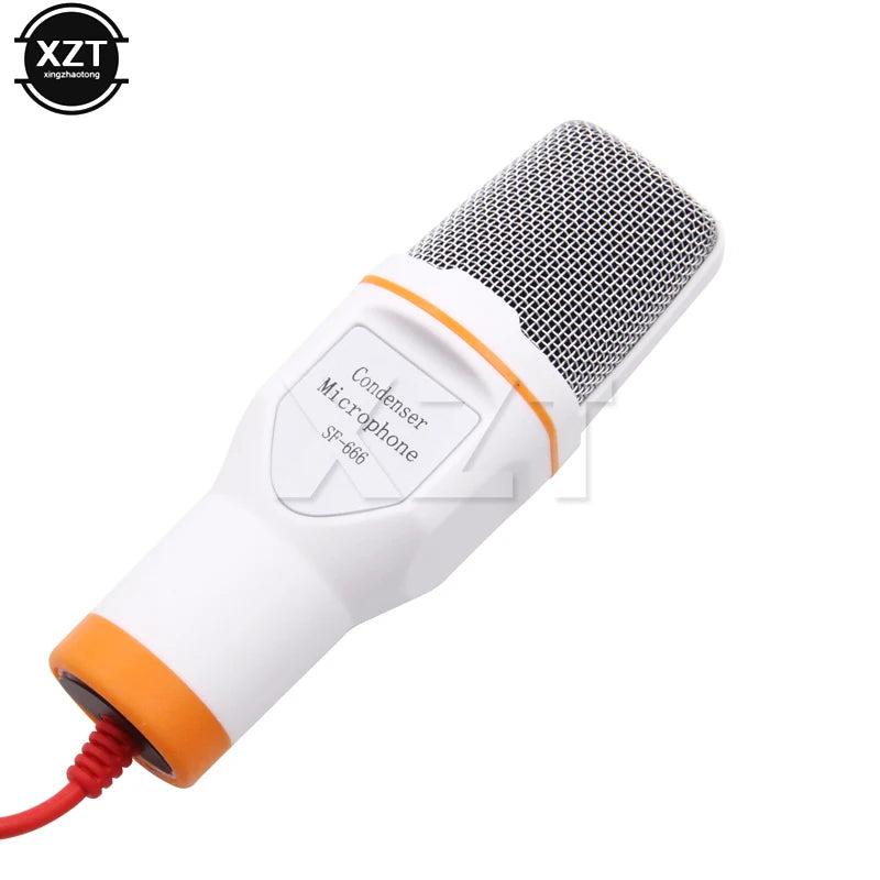 3.5mm Condenser Microphone with Tripod Stand | HiFi Studio Mic for PC, Laptop, and Recording
