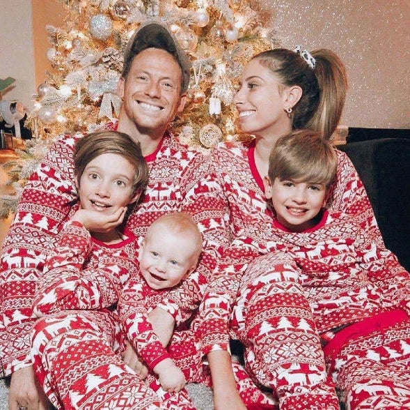 Family Matching Christmas PJs | Reindeer & Tartan Xmas Pyjama Set
