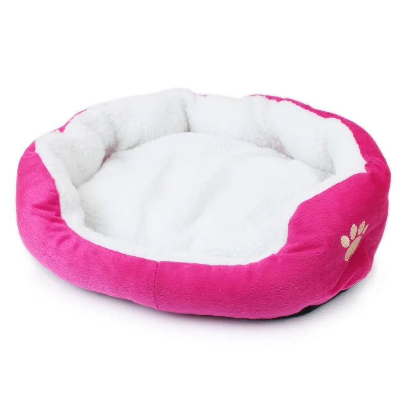 Lamb Wool Dog Bed - Plush Pet Cushion for Teddy & Bichon