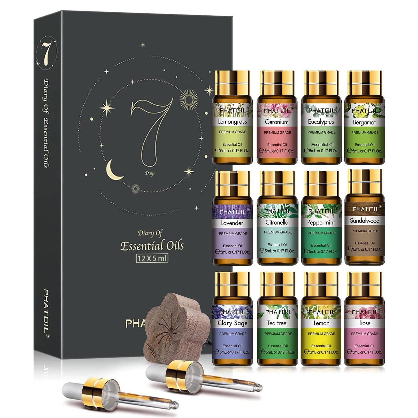 15pc Essential Oils Gift Set | 5ml Aroma Oils for Diffuser & Candles