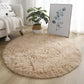 Soft Shaggy Round Rug - Fluffy White Circular Non-Slip Rug
