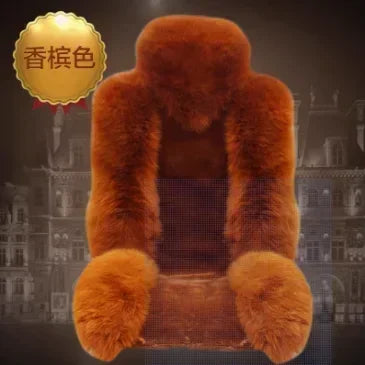 Winter Wool Car Seat Cover - Luxury Shearling Front Cushion