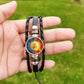 Bitcoin Leather Bracelet - Braided Multilayer Crypto Jewelry