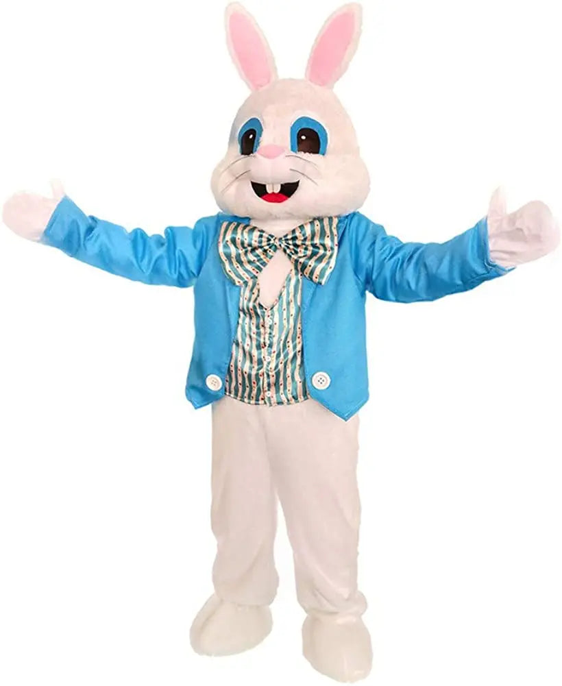 Plush Easter Bunny Costume | Adult Rabbit Mascot Party Outfit & Head