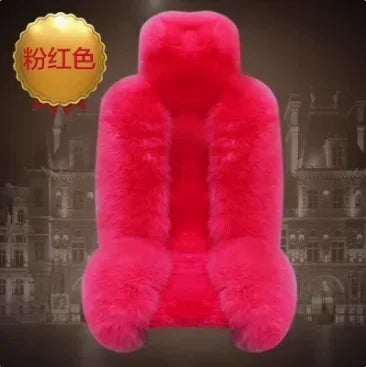 Winter Wool Car Seat Cover - Luxury Shearling Front Cushion