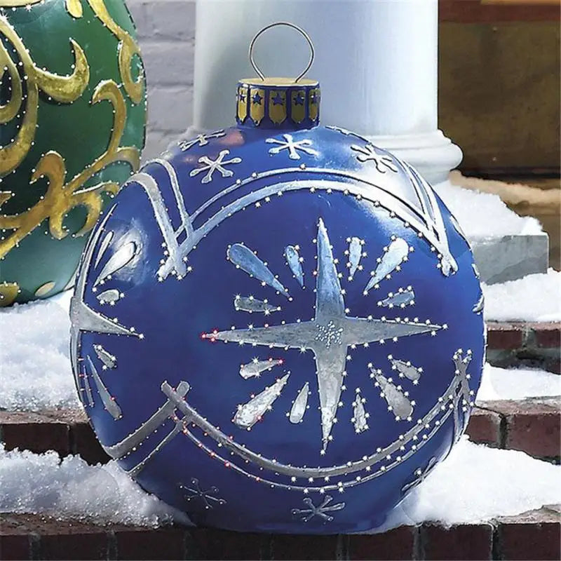 60cm Giant Outdoor Christmas Inflatable Ball - PVC Ornament