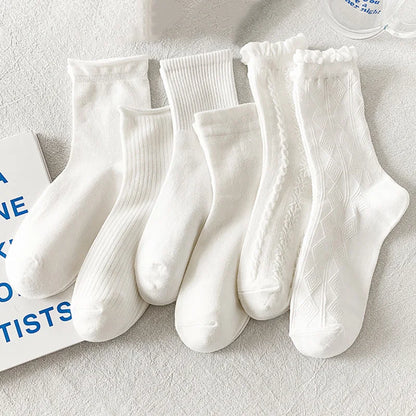 5 Pairs Women's Cat Socks - Cute Animal Cartoon Cotton Art