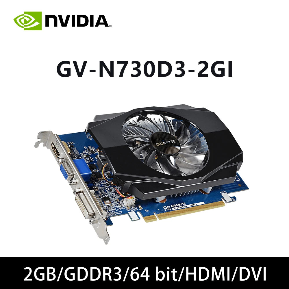2GB GDDR3 Graphics Card | HDMI DVI Video Card for Media & Office PC