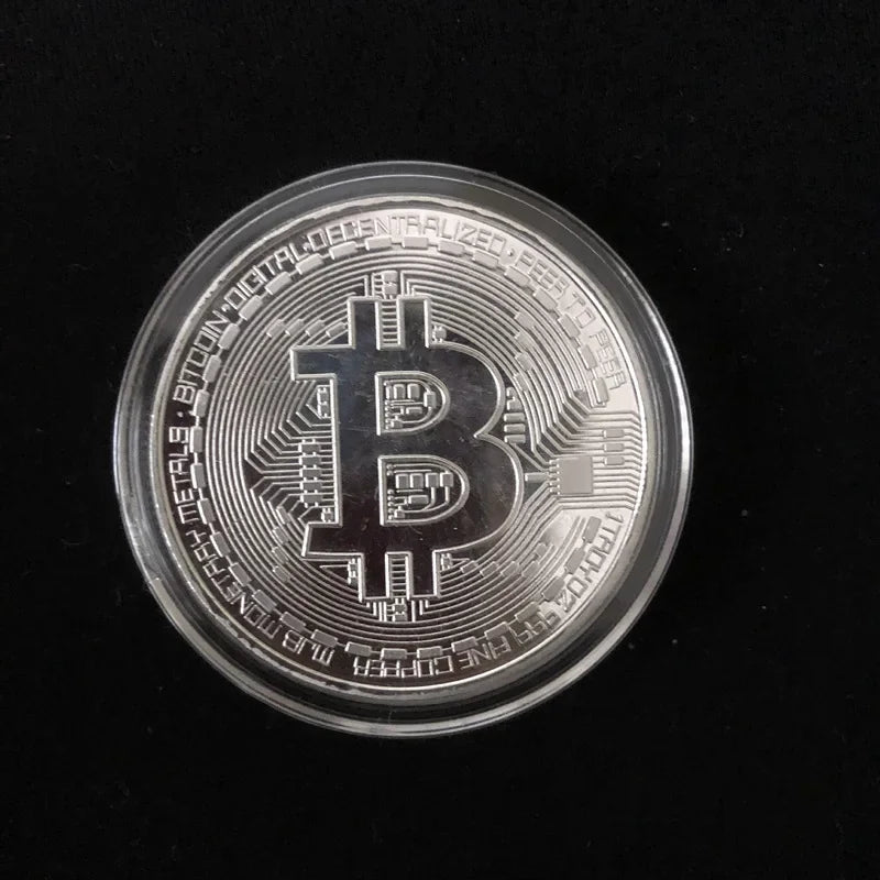 Physical Bitcoin Coin - Gold Plated BTC Commemorative Token