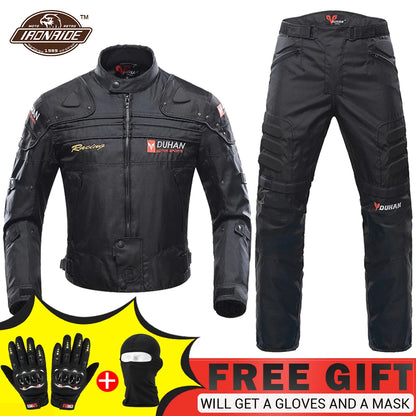 Motorcycle Jacket and Pants Set | Motocross Racing Body Armor Suit Kit