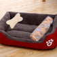 Large Dog Bed Warm Square Nest | Plush Pet Kennel Puppy Basket Cushion