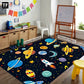 Cartoon Universe Kids Rug - Planet Space Theme Soft Play Mat