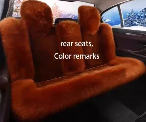 Winter Wool Car Seat Cover - Luxury Shearling Front Cushion
