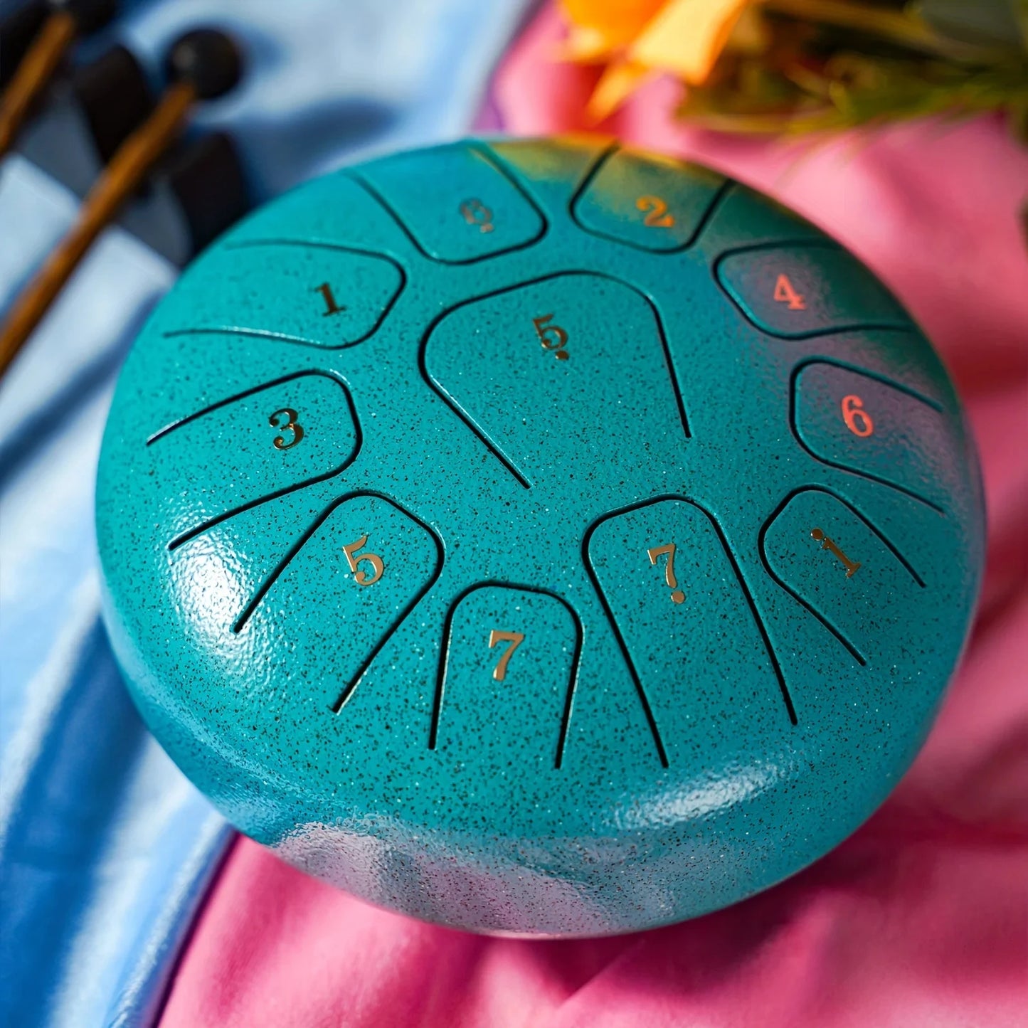 6" Steel Tongue Drum Set | 11-Note C-Major Meditation & Yoga Drum