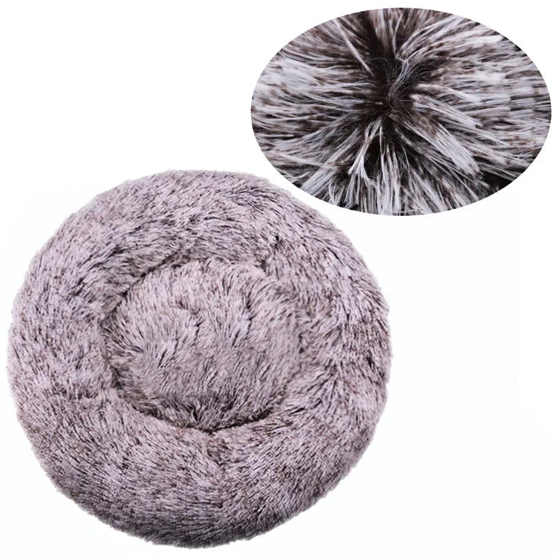 Round Pet Bed | Super Soft Plush Dog House Winter Warm Sleeping Mat