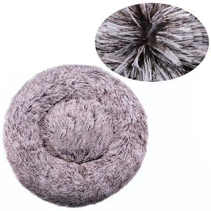 Round Pet Bed | Super Soft Plush Dog House Winter Warm Sleeping Mat