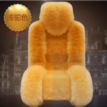 Winter Wool Car Seat Cover - Luxury Shearling Front Cushion