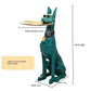 Large Poodle Floor Statue | Luxury Butler Tray & Integrated Light