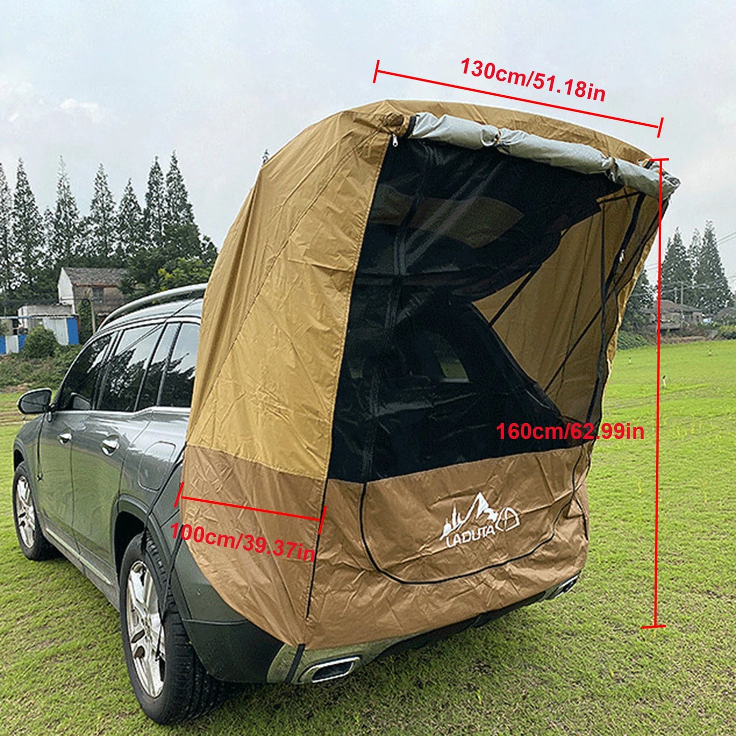 Car Trunk Sunshade Tent | Rainproof Rear SUV Motorhome Camping Tent