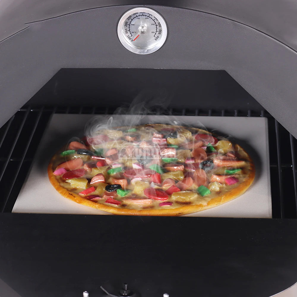 12" Portable Pizza Oven | Outdoor Wood-Fired Charcoal Camping BBQ Grill