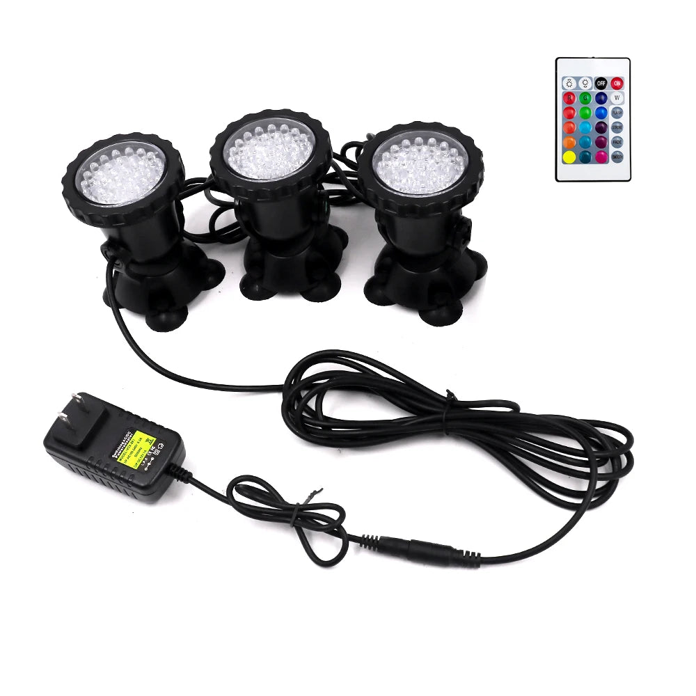 IP68 Waterproof LED Underwater Light - 12V RGB Pool Spot