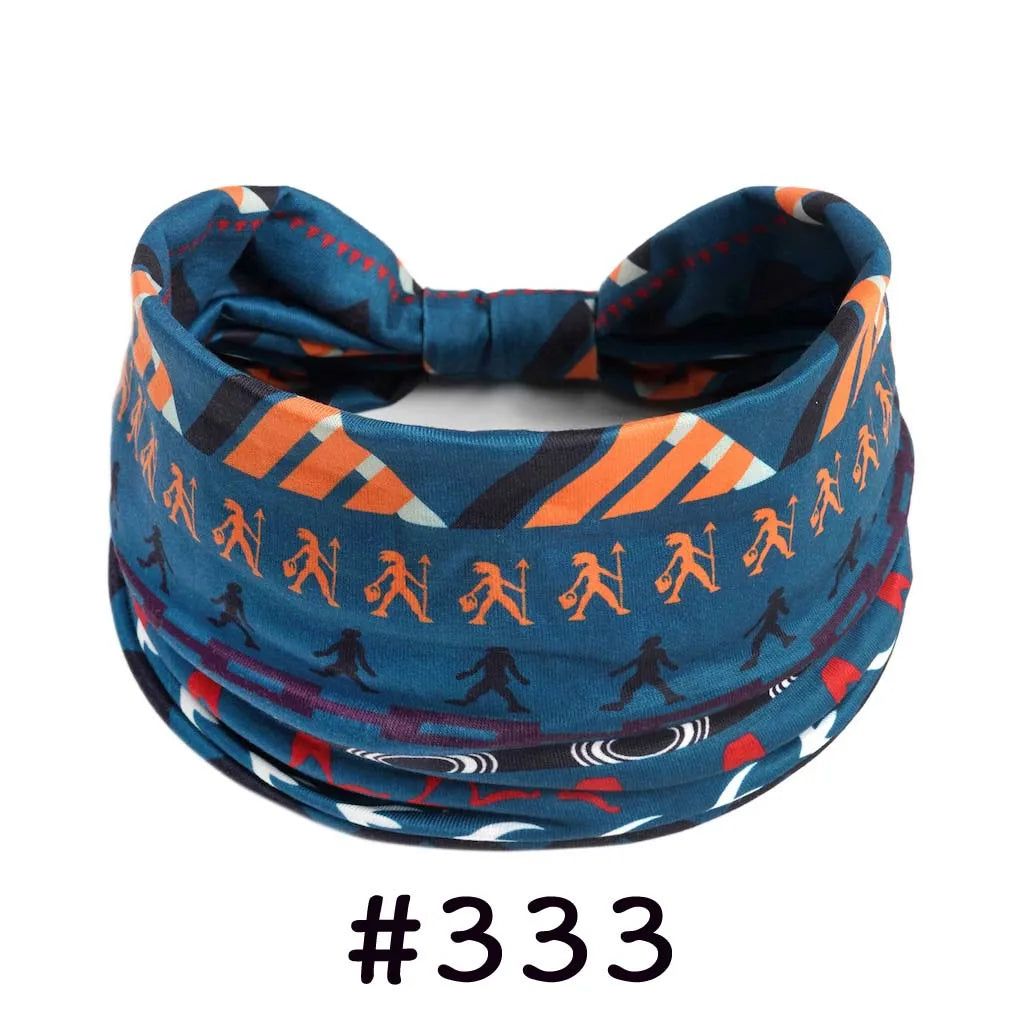 Boho Headbands for Women - Knotted Wide Stretch Turban Wrap