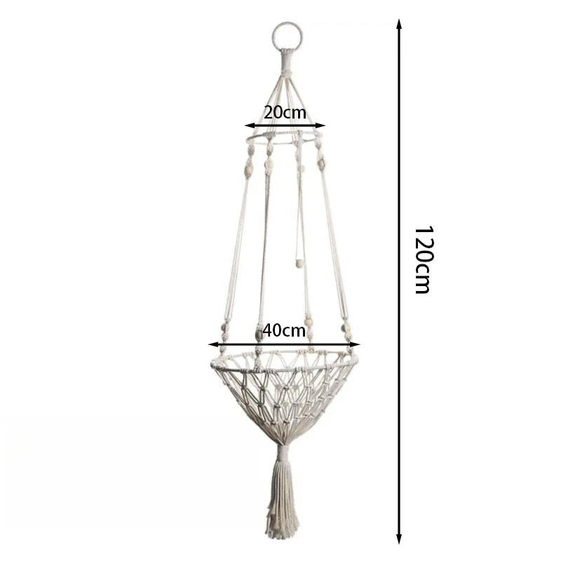 Boho Cat Hammock - Hand Woven Cotton Rope Hanging Swing Bed