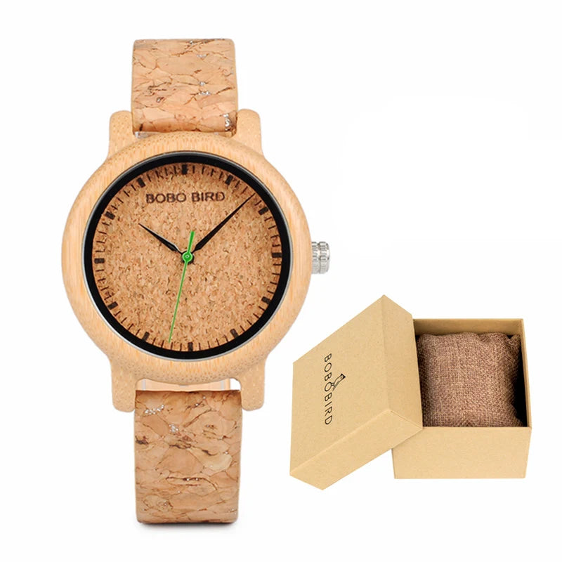Wooden Watch with Leather Strap | Handmade Eco-Friendly Quartz Gift