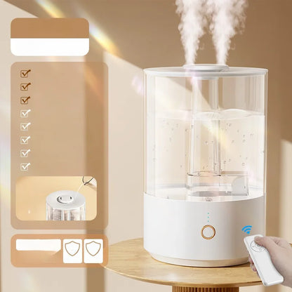 Remote Control Air Diffuser | Large Mist Desktop Humidifier Mute