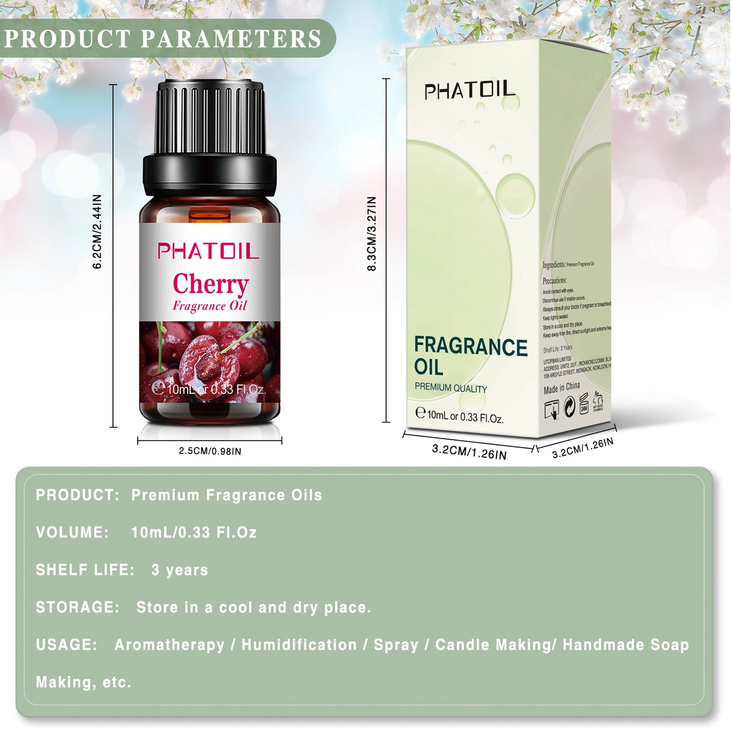10ml Fruity Fragrance Oil - Refreshing Aromatherapy Aroma Oil