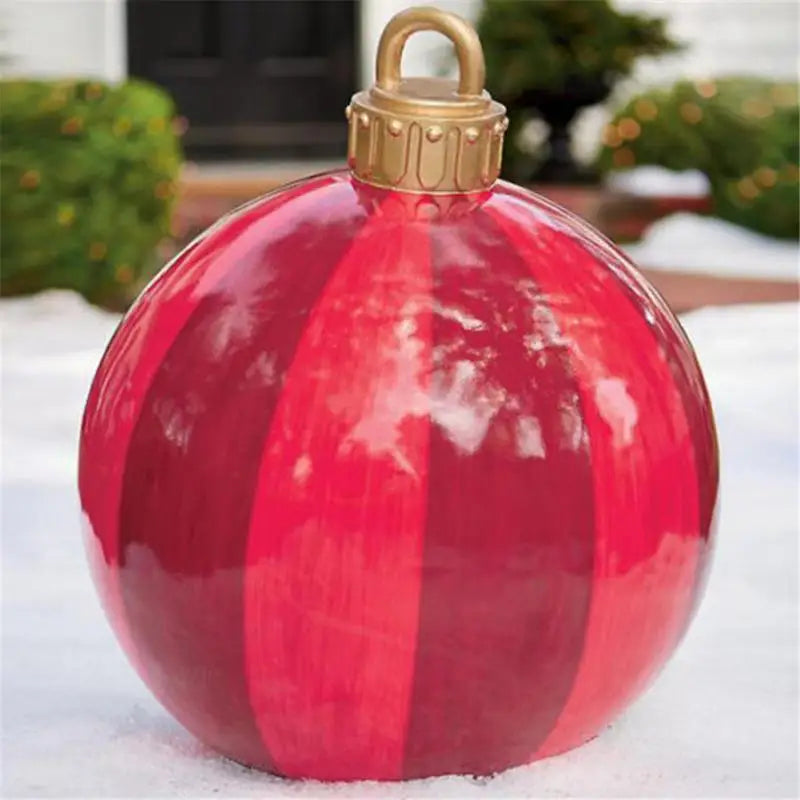 60cm Giant Outdoor Christmas Inflatable Ball - PVC Ornament
