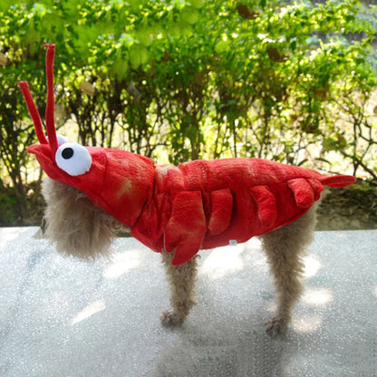 Funny Red Lobster Pet Costume - Warm Sleeveless Dog & Cat Hoodie