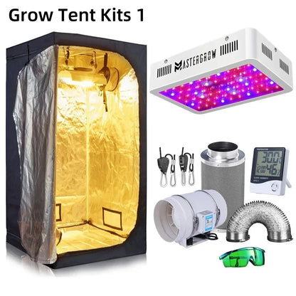 Hydroponic Grow Tent Kit | Full Spectrum LED & Carbon Filter System