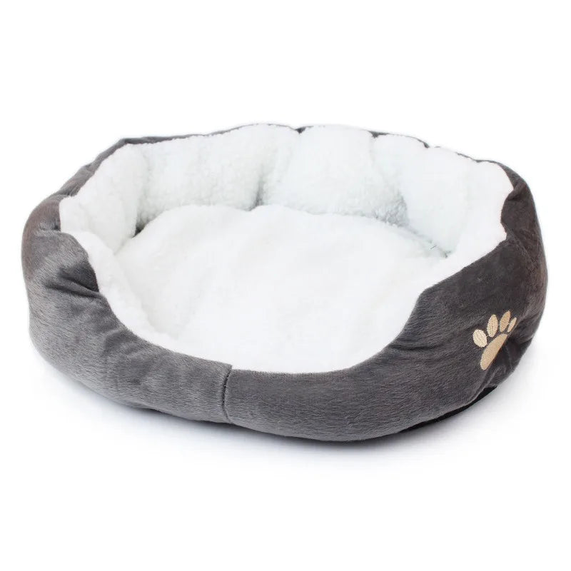 Lamb Wool Dog Bed - Plush Pet Cushion for Teddy & Bichon