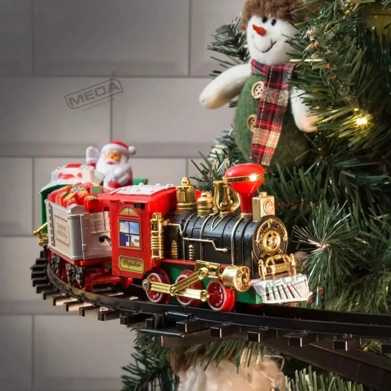 Electric Christmas Tree Railway Train Set - Sound & Light