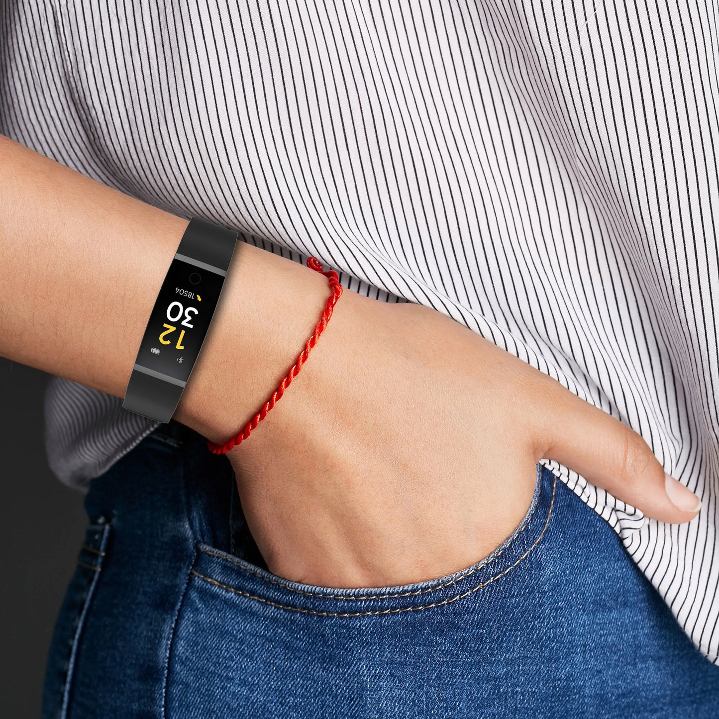 18mm Silicone Sports Watch Band - Soft Waterproof Strap