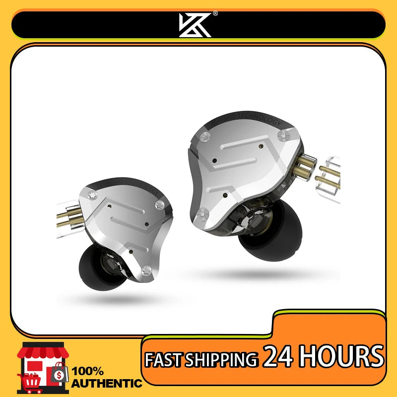 KZ ZS10 Pro 4BA+1DD Hybrid Metal Earphones | 10-Driver HIFI Bass IEM