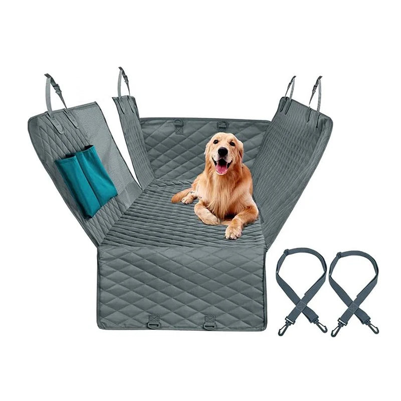 Car Pet Seat Cover | Waterproof Double Zipper Rear Seat Protector Mat