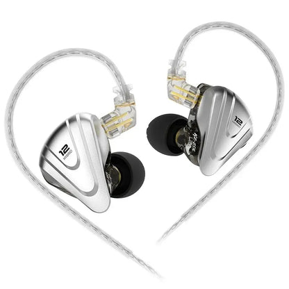 12-Driver Hybrid HIFI Earphones | 1DD+5BA Bass Metal Monitor IEM