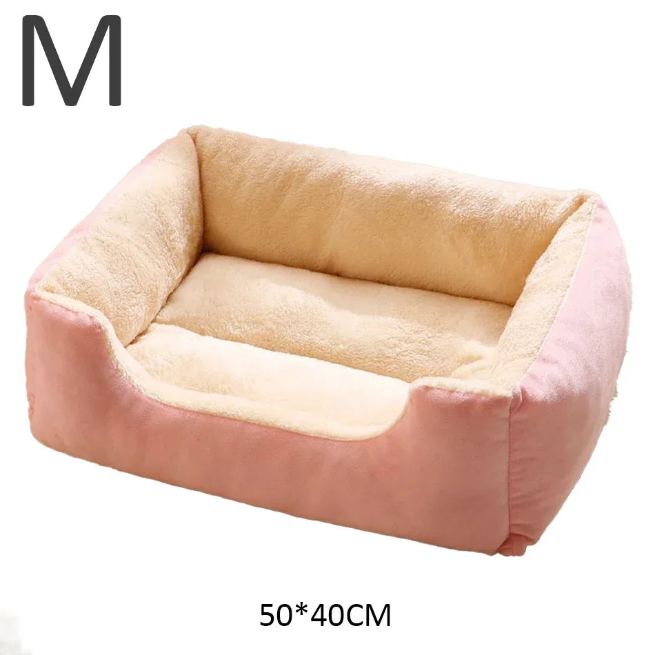 Bed for Cats | Soft Plush Pet Cushion Kitten House Basket Supply Set