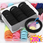 Thick Colourful Nylon Elastic Hair Ties | Kids Seamless Scrunchie Set