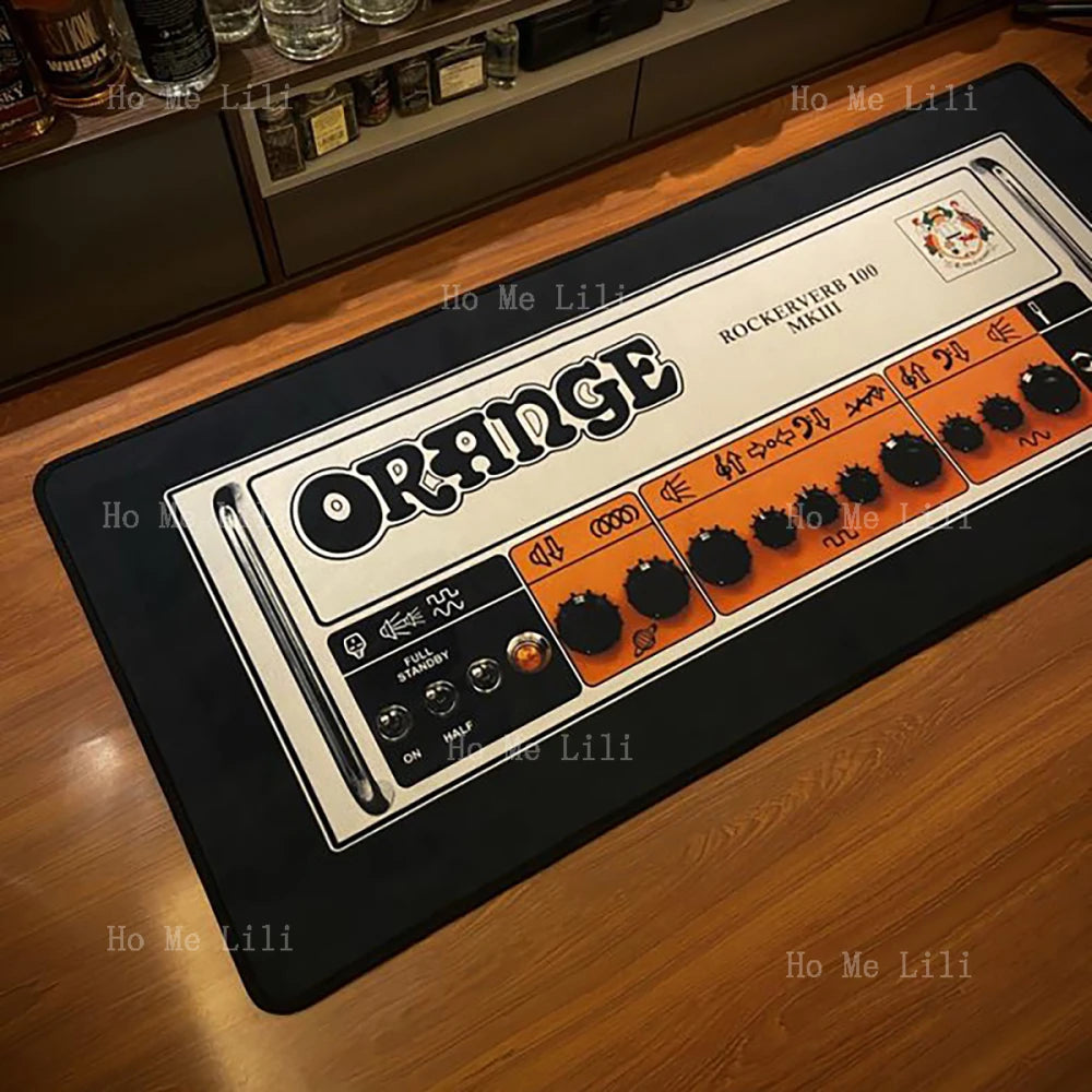 Guitar Amp Door Mat | Retro Amplifier Music Room Area Rug