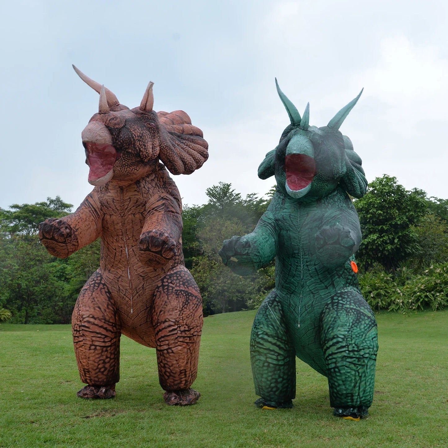 Funny Blow Up Triceratops Inflatable Dinosaur Costume - Adult Outfit