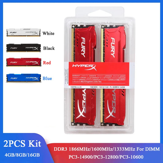 DDR3 16GB RAM Kit (2x8GB) 1600MHz | Desktop Memory 240-Pin DIMM PC RAM