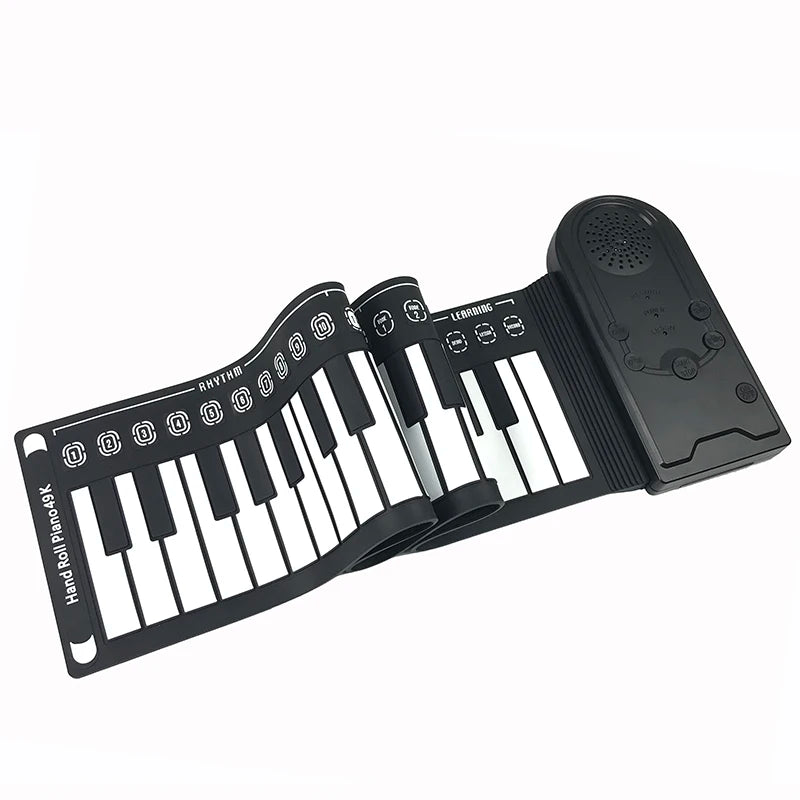 49-Key Roll Up Silicone Piano | Portable Foldable Keyboard for Kids